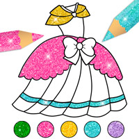 Glitter Dress Coloring